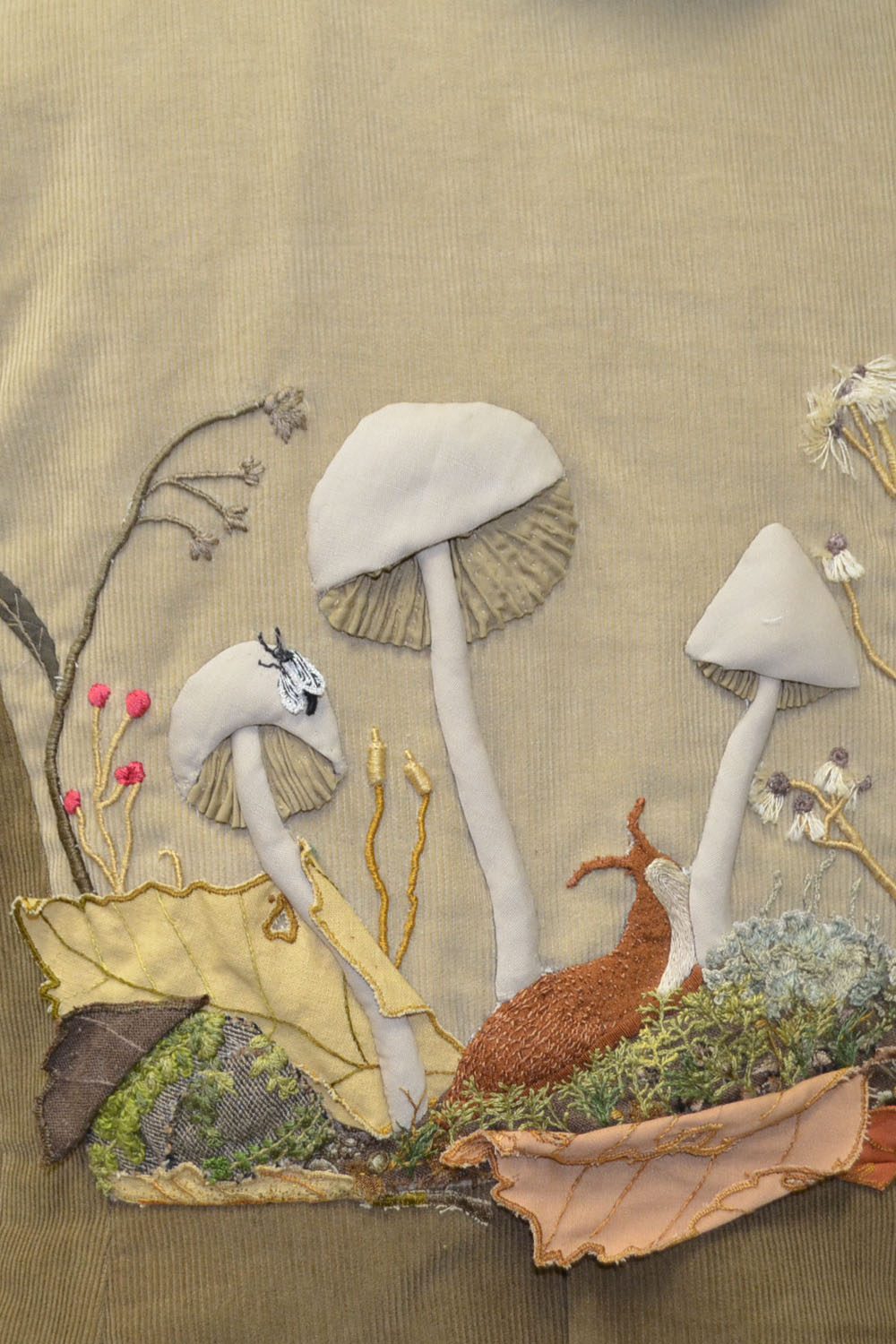 Incredible embroidered mushroom embellished jacket