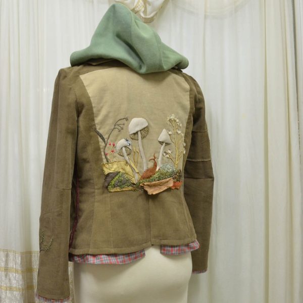 mushroom embroidered jacket by Earth Bitch
