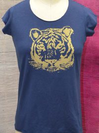 Endangered wild cat printed organic cotton T-shirt