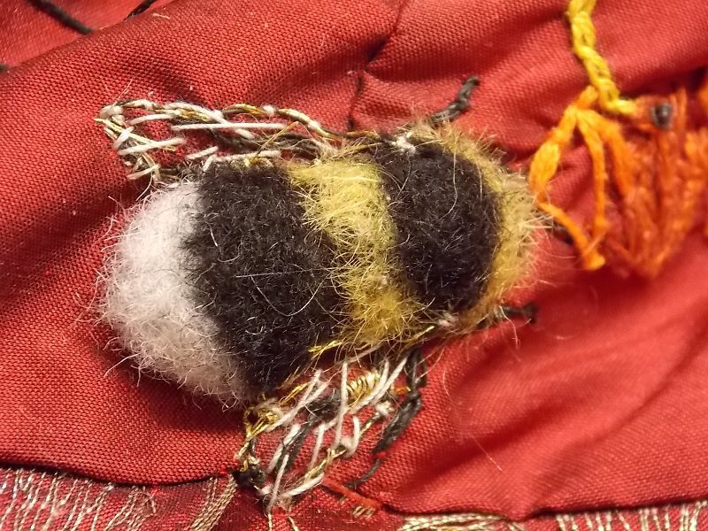 Embroidered Bumble bee the fuzzy one